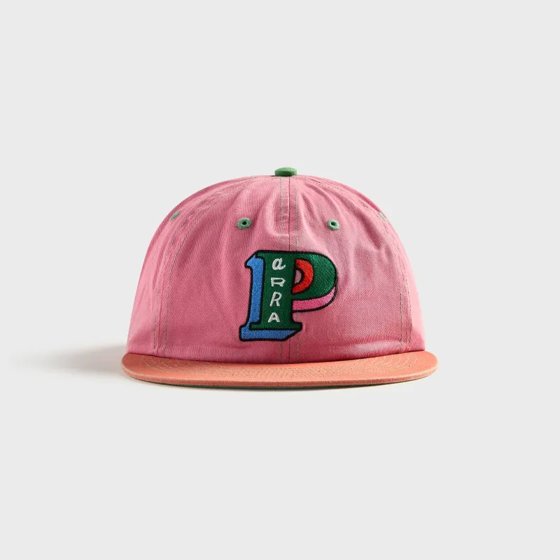 by Parra Slanted P 6 Panel Cap - Pink made by by Parra