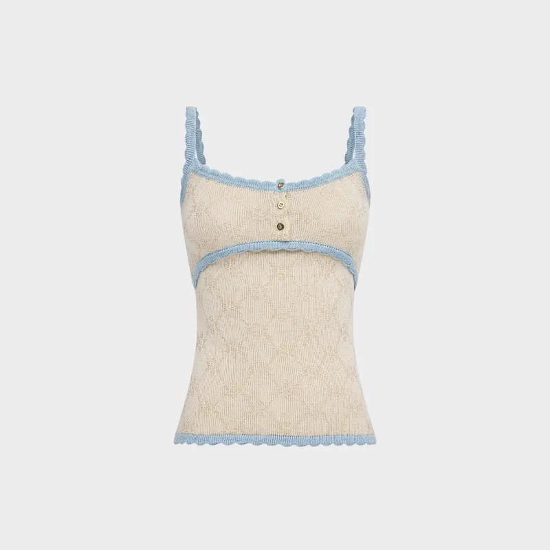 Asta Resort Carmen Tank Top - Oyster / Sea Mist made by Asta Resort