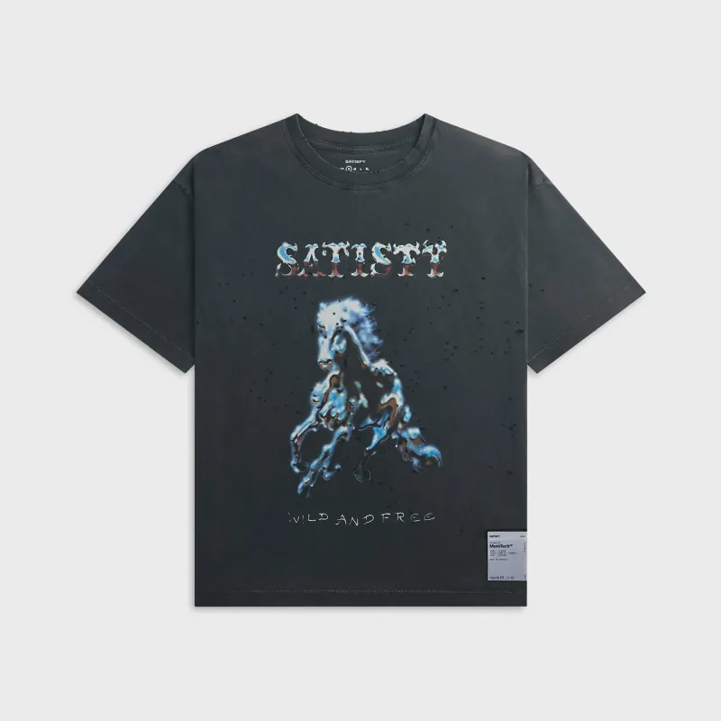 Satisfy MothTech™ Tee - Aged Black made by Satisfy Running