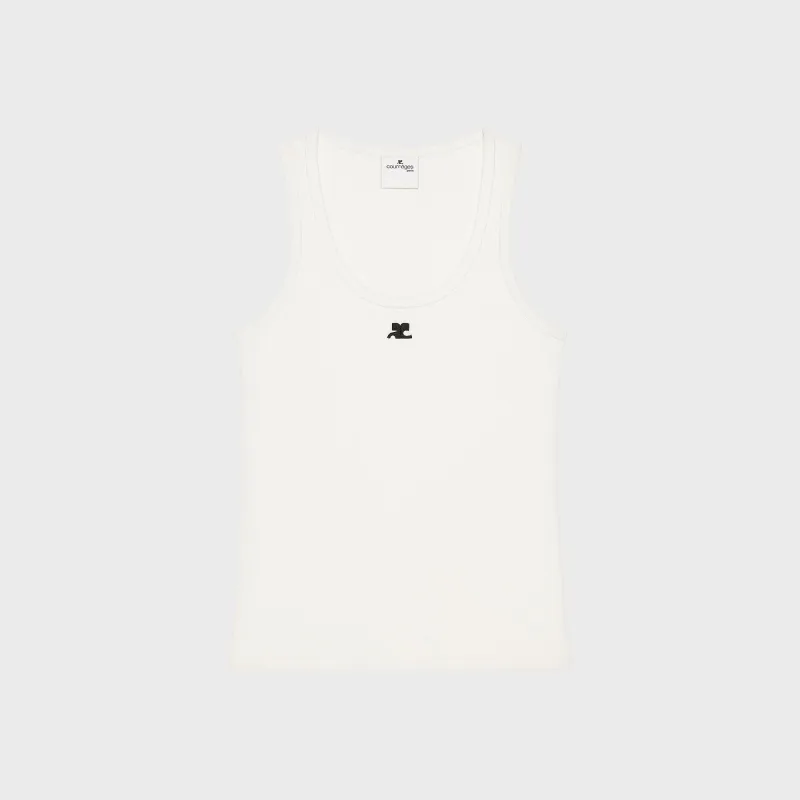 Courrèges 90's Rib Tank Top - Heritage White made by Courreges