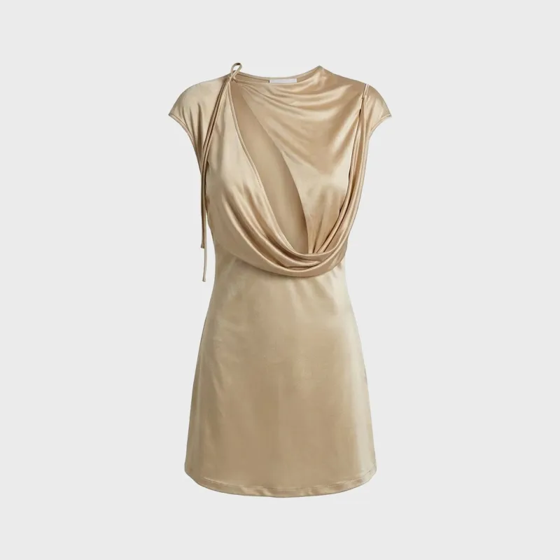 Aya Muse Nyra Dress - Champagne made by Aya Muse