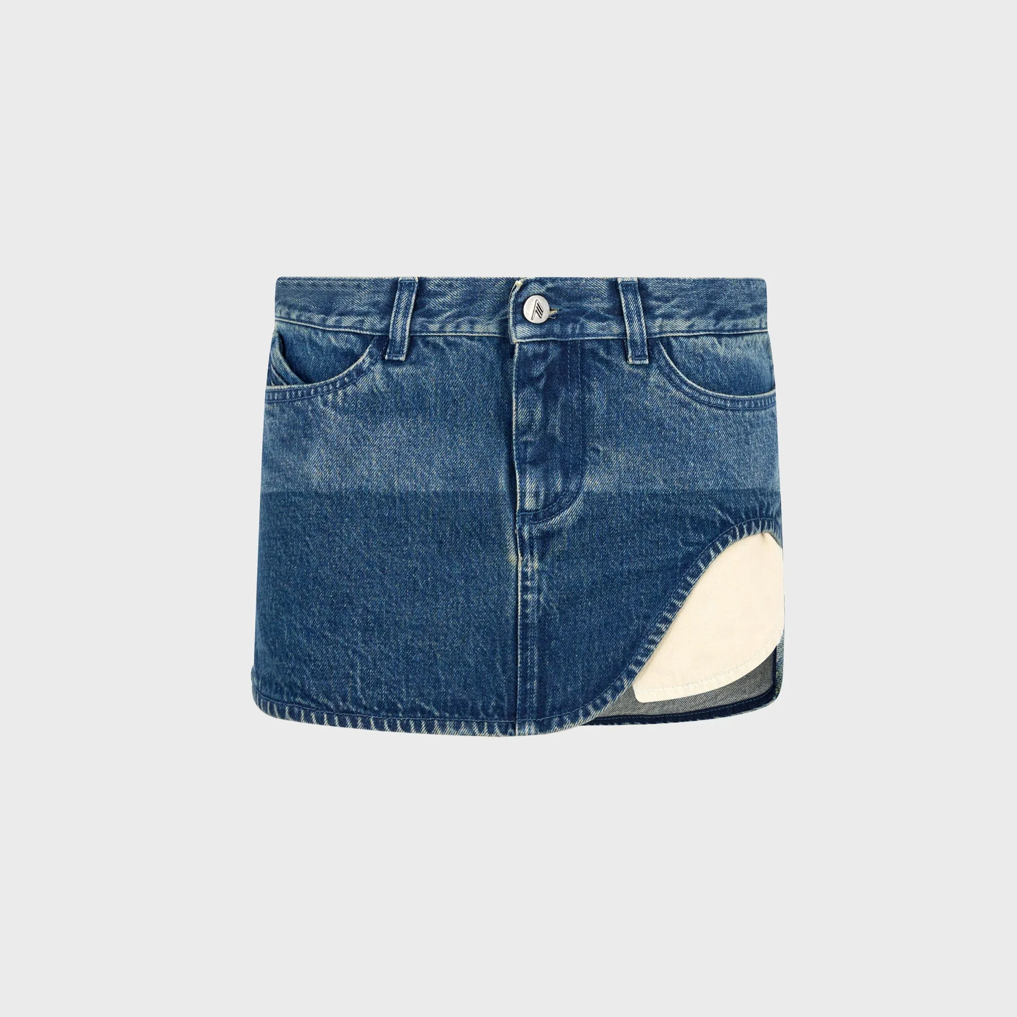 The Attico Mini Skirt - Deep Blue sold by Kith