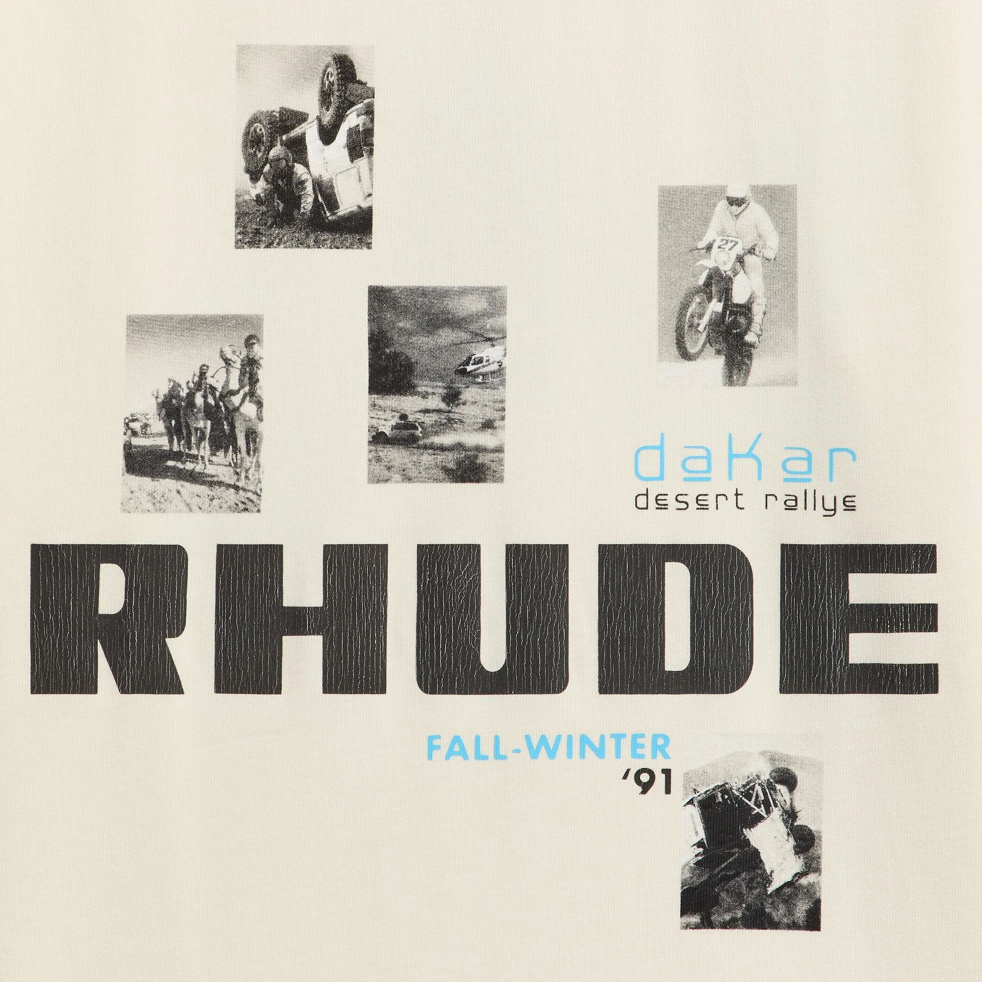 Rhude Winter 91 Rallye Tee - Vintage White / Vintage Black sold by Kith product image thumbnail 3