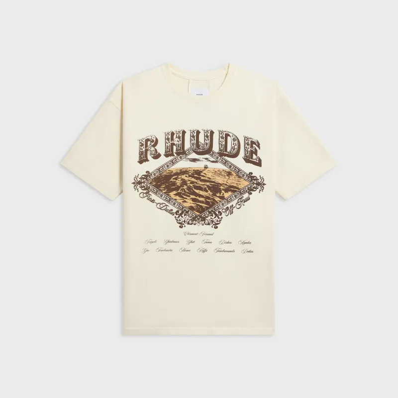 Rhude Dakar Convoy Tee - Vintage White / Brown made by Rhude