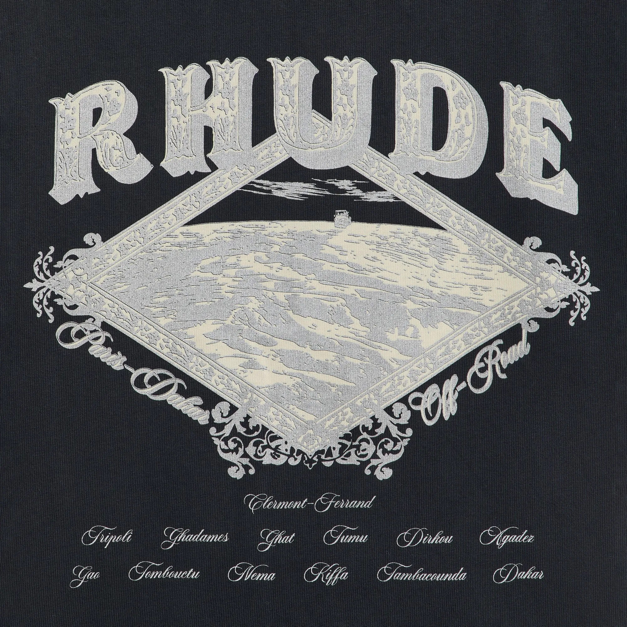 Rhude Dakar Convoy Tee - Vintage Black / Silver sold by Kith product image thumbnail 3
