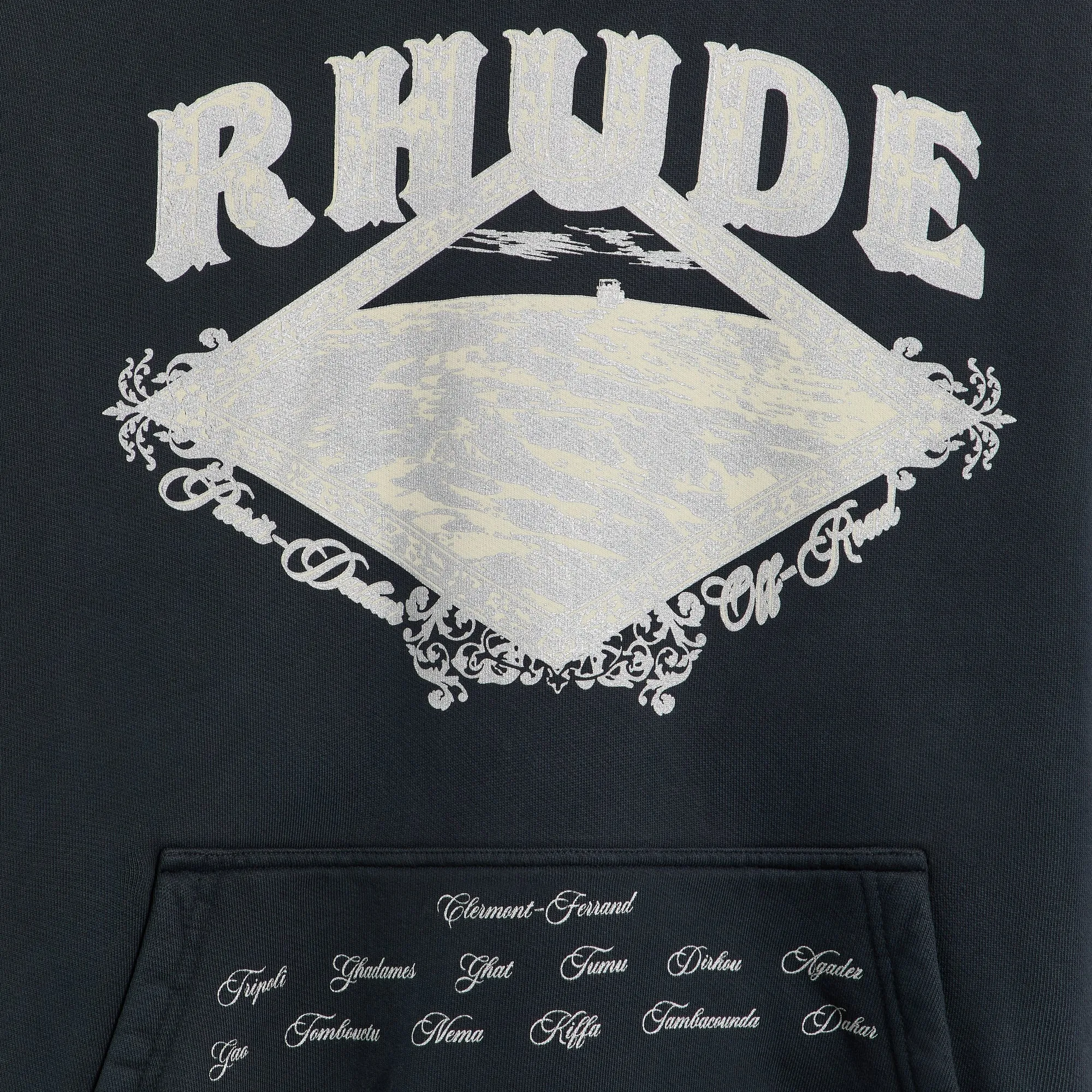 Rhude Dakar Convoy Hoodie - Vintage Black / Silver sold by Kith product image thumbnail 3