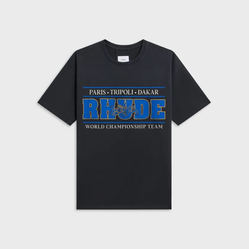 Rhude Chrono Tee - Vintage Black / Blue made by Rhude