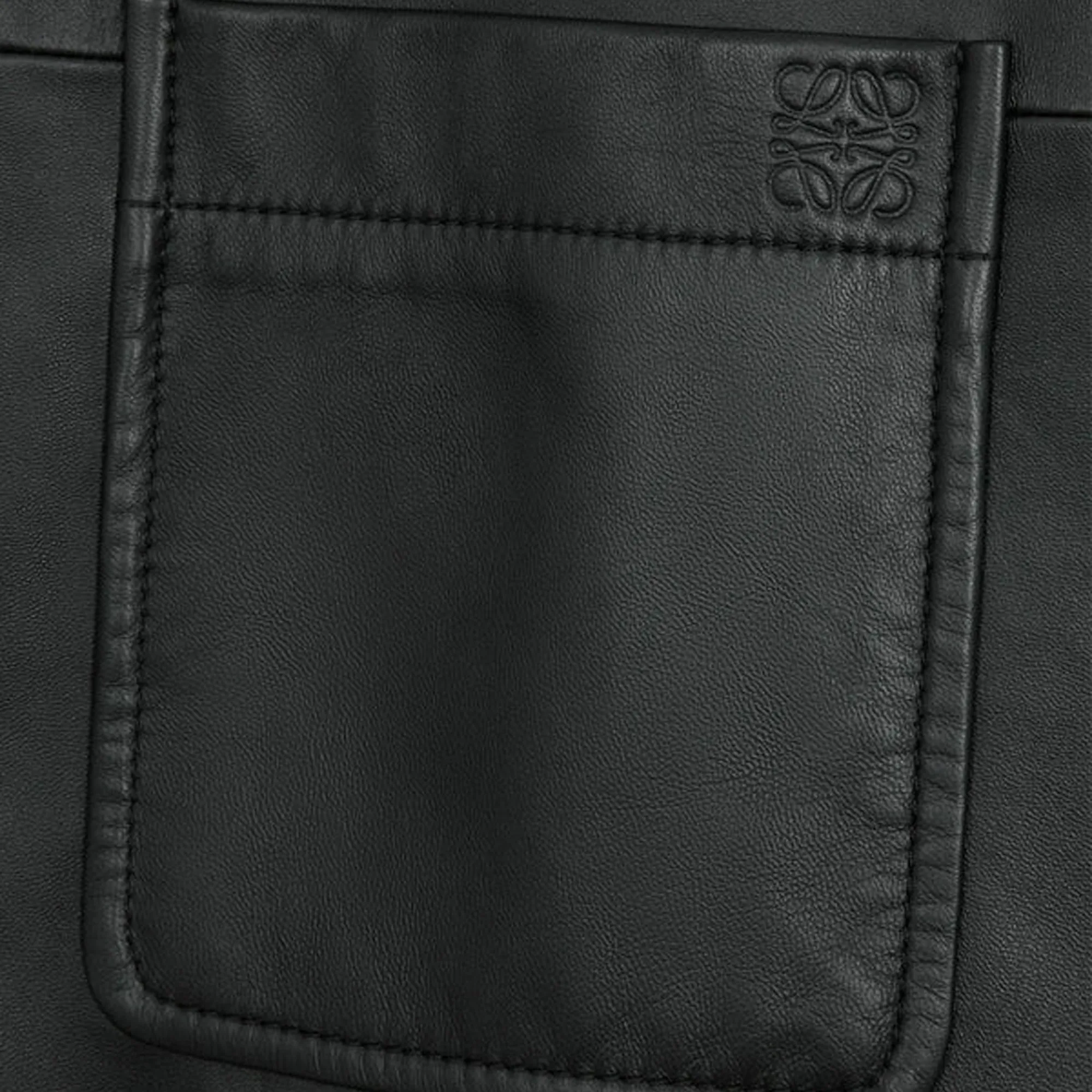 Loewe Overshirt in Nappa Lambskin - Black sold by Kith product image thumbnail 3