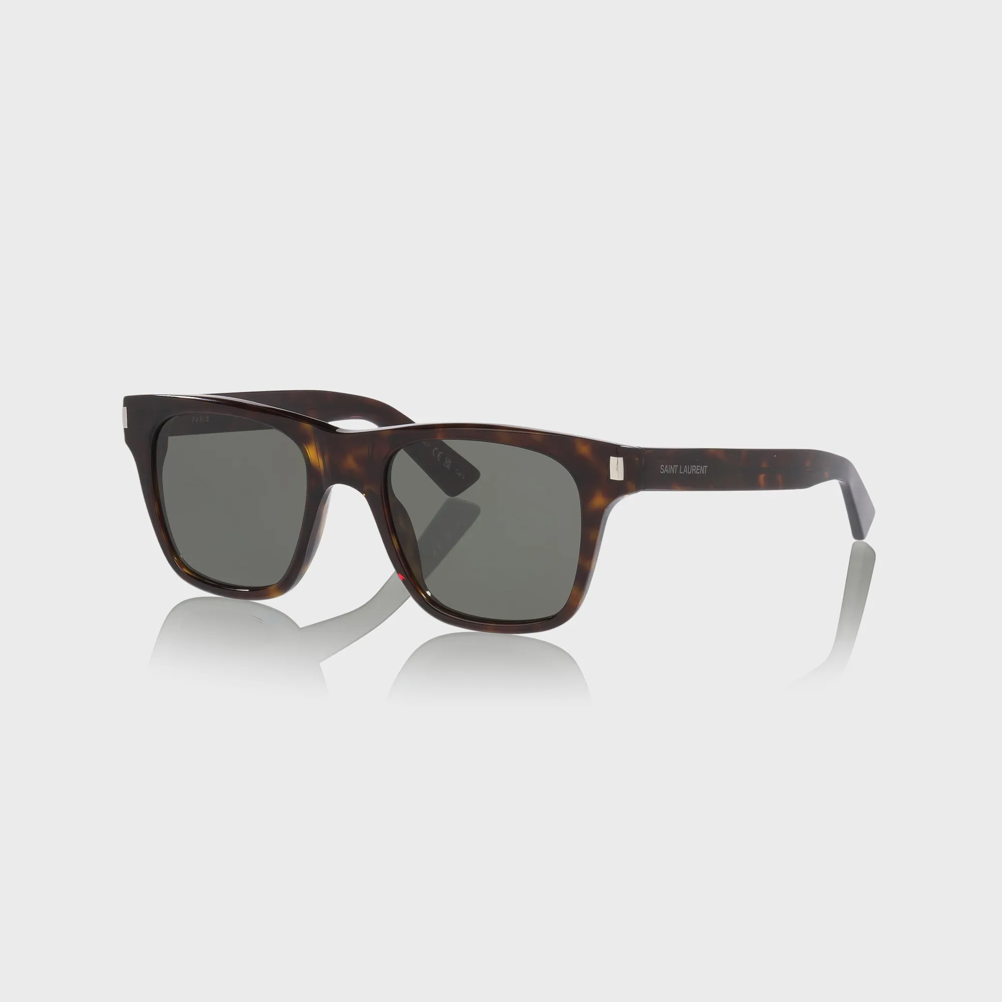 Saint Laurent Sl875-004 Rectangle Sunglasses - Brown / Grey sold by Kith