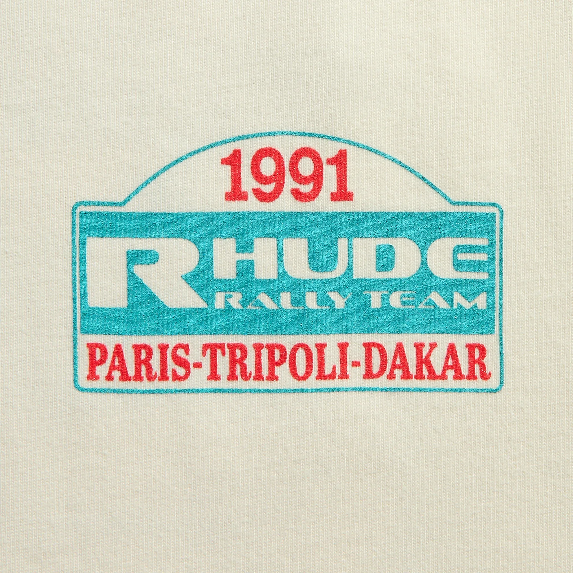 Rhude Tripoli Rally Team Tee - Vintage White / Yellow sold by Kith product image thumbnail 3