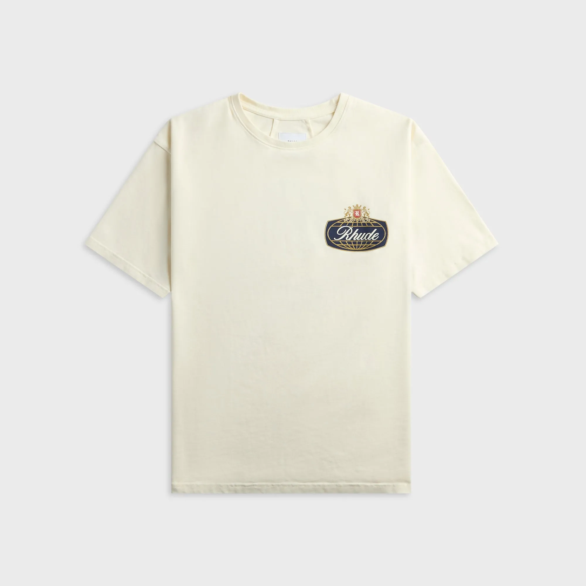 Rhude Safari Crest Tee - Vintage White / Blue / Red sold by Kith