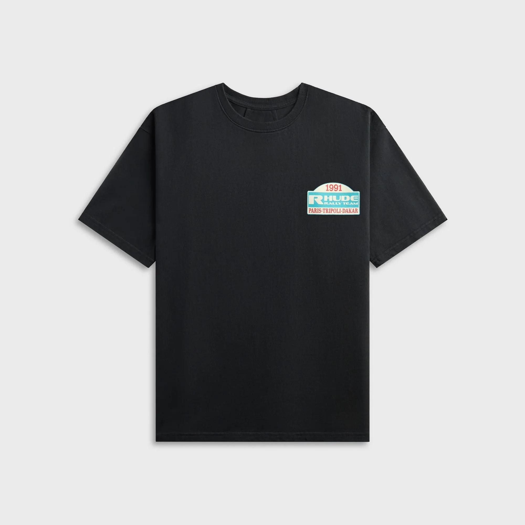 Rhude Tripoli Rally Team Tee - Vintage Black / Yellow sold by Kith
