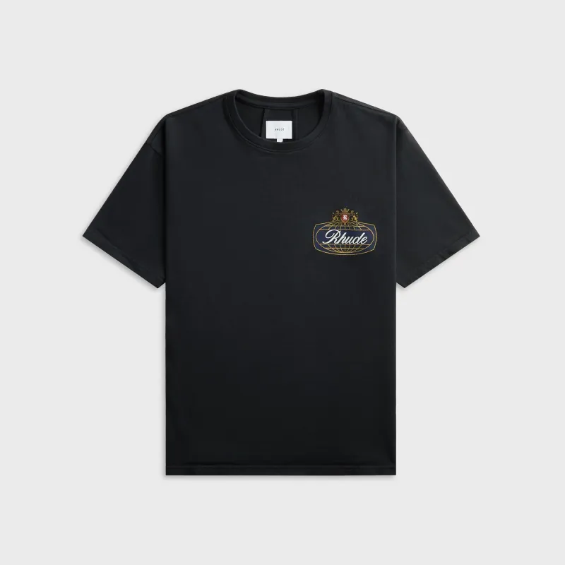 Rhude Safari Crest Tee - Vintage Black / Blue / Red made by Rhude
