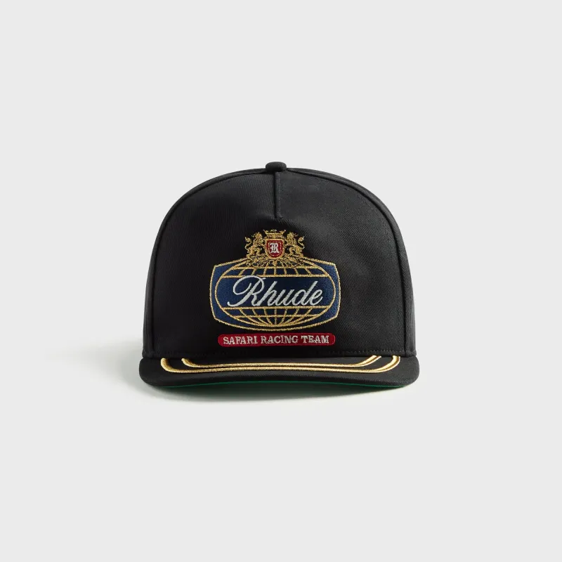 Rhude Safari Crest Hat - Black / Navy made by Rhude