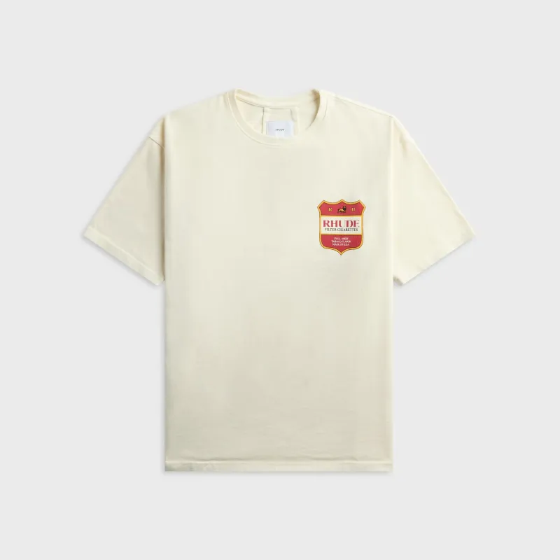 Rhude Filtaro Crest Tee - Vintage White / Red / Yellow made by Rhude