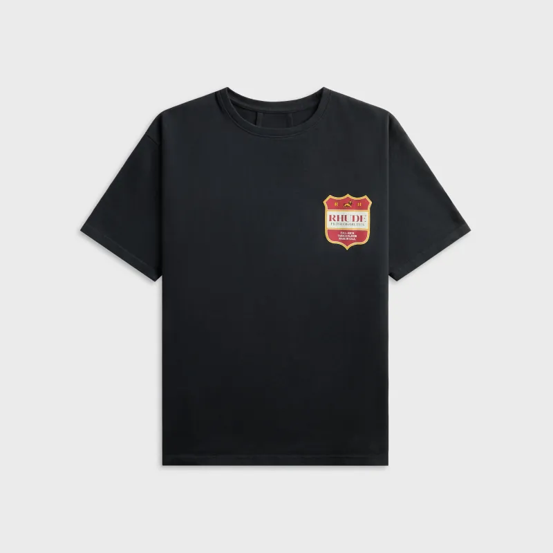 Rhude Filtaro Crest Tee - Vintage Black / Red / Yellow made by Rhude