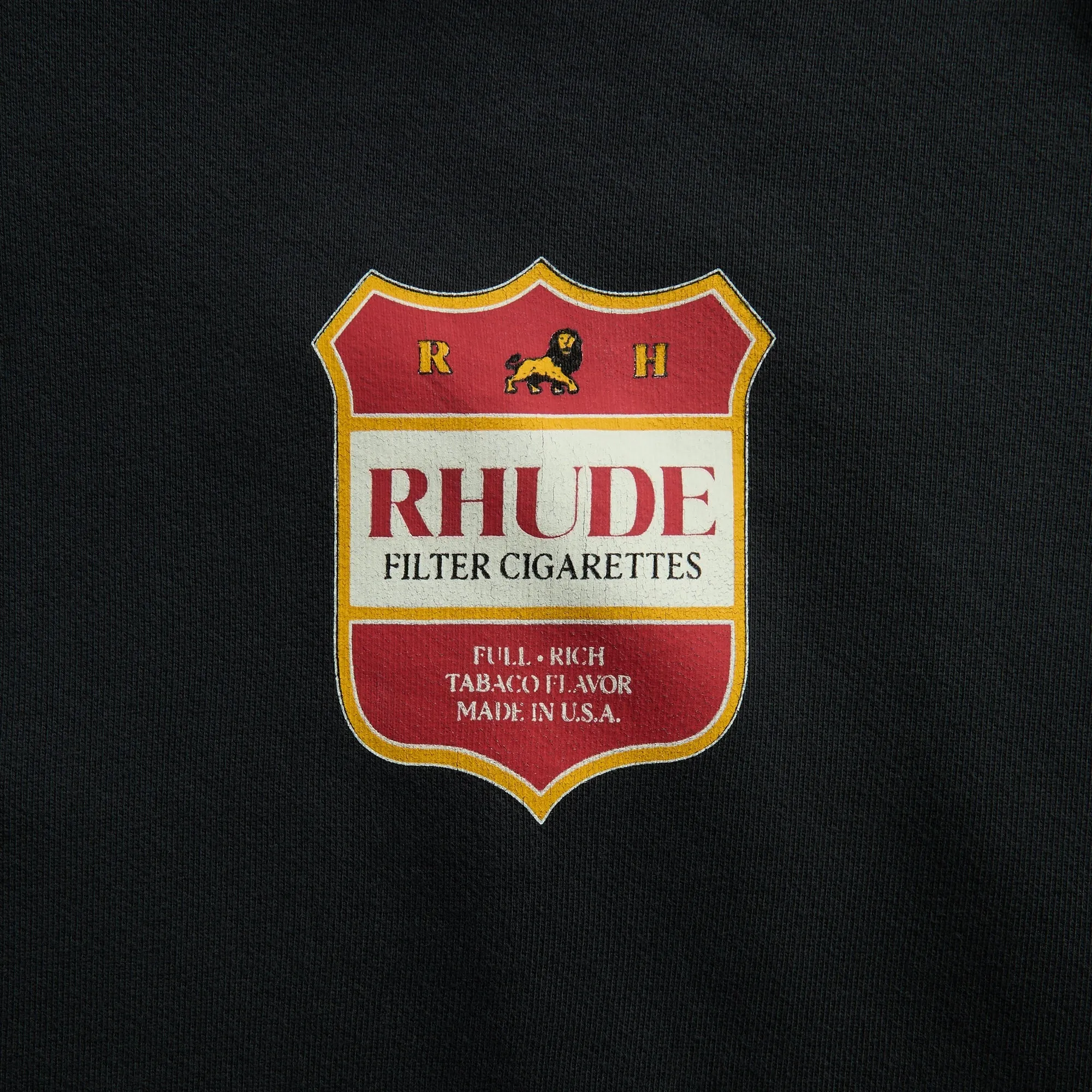 Rhude Filtaro Crest Hoodie - Vintage Black / Red / Yellow sold by Kith product image thumbnail 3