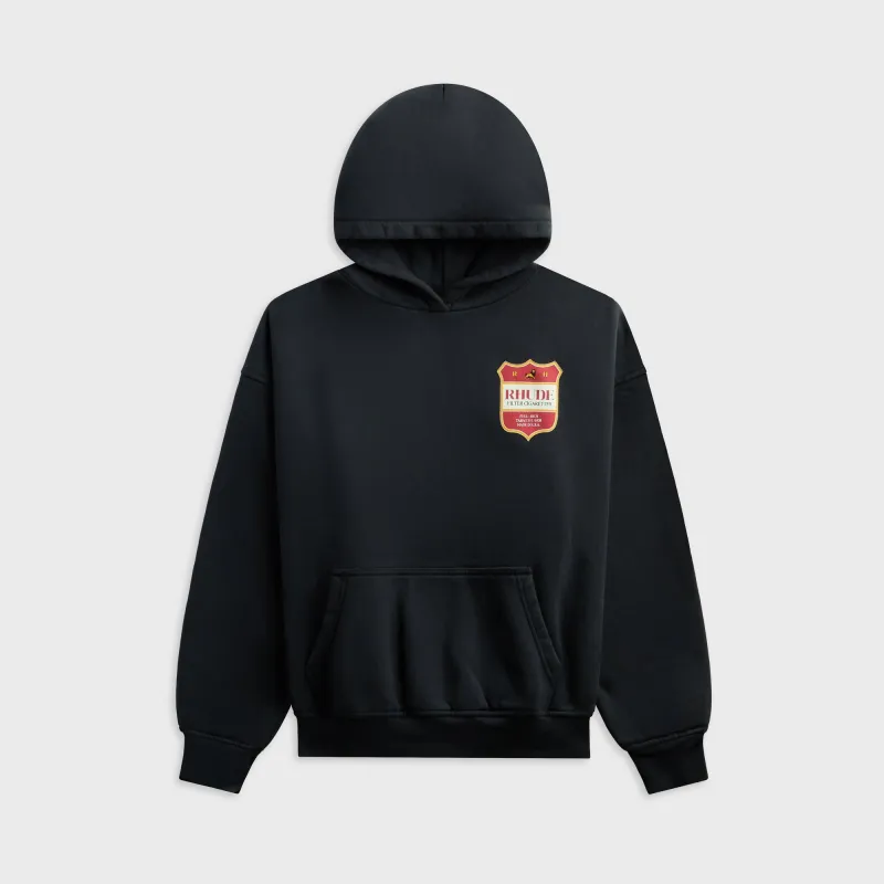 Rhude Filtaro Crest Hoodie - Vintage Black / Red / Yellow made by Rhude