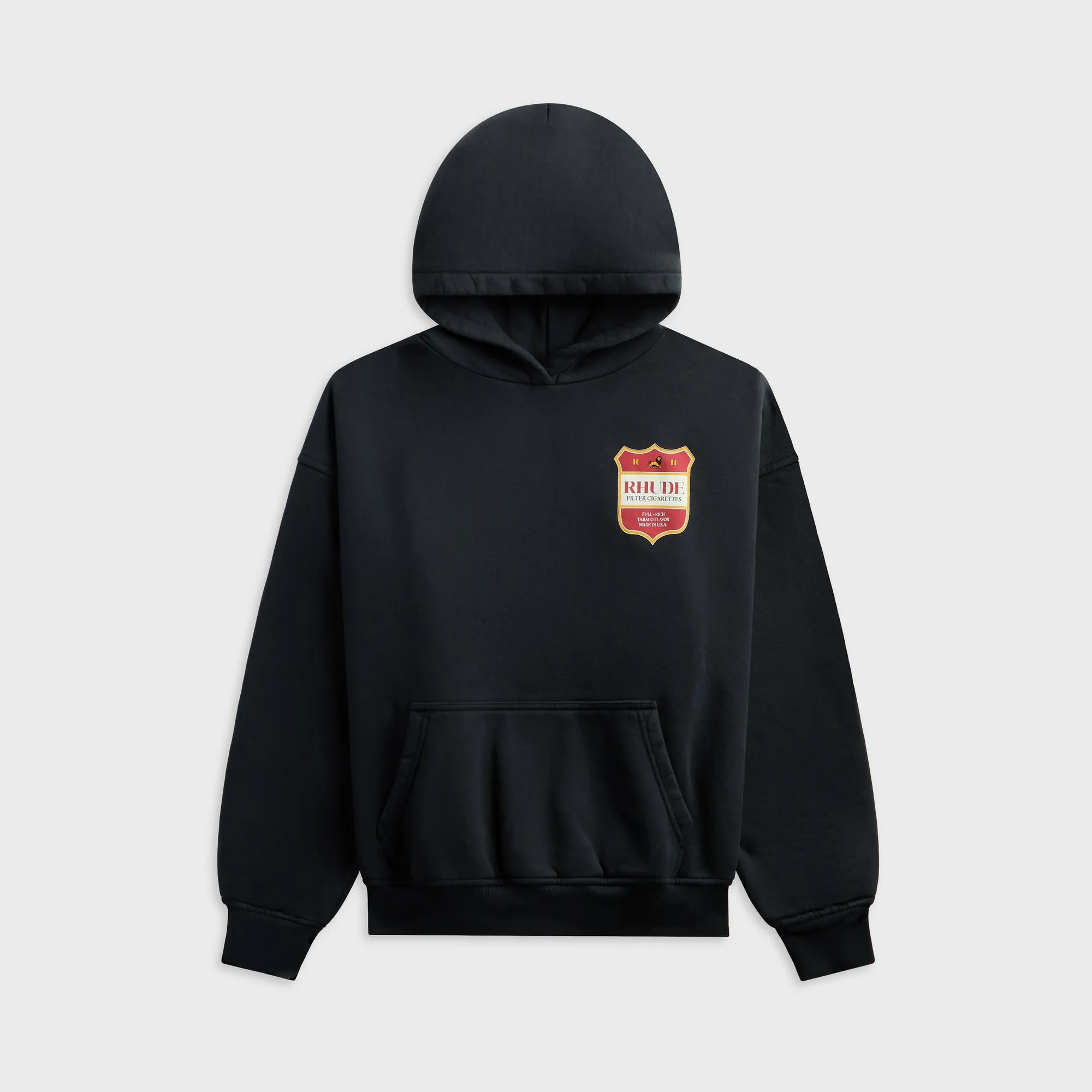 Rhude Filtaro Crest Hoodie - Vintage Black / Red / Yellow sold by Kith