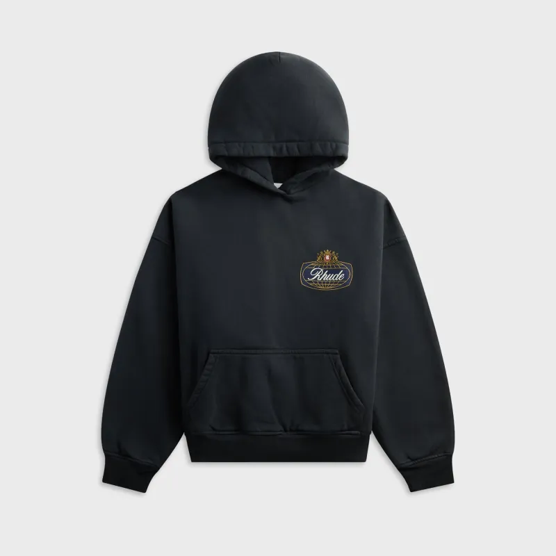 Rhude Crest Hoodie - Vintage Black / Blue / Red made by Rhude