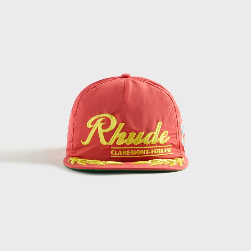 Rhude Clermont Ferrand Souvenir Hat - Bright Red / Yellow made by Rhude
