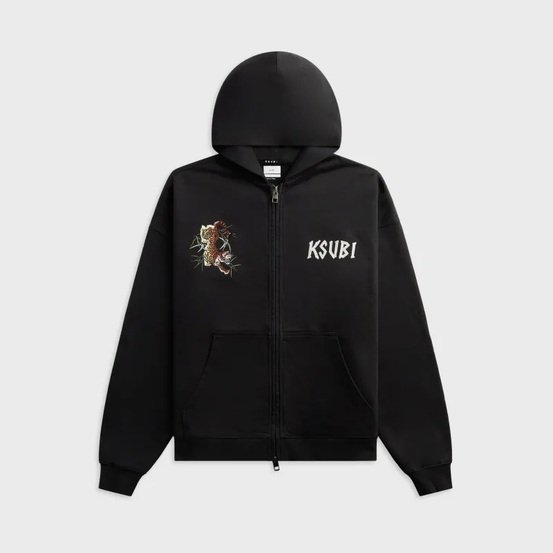 Ksubi Stay Up Ekcess Zip Hoodie - Faded Black made by Ksubi