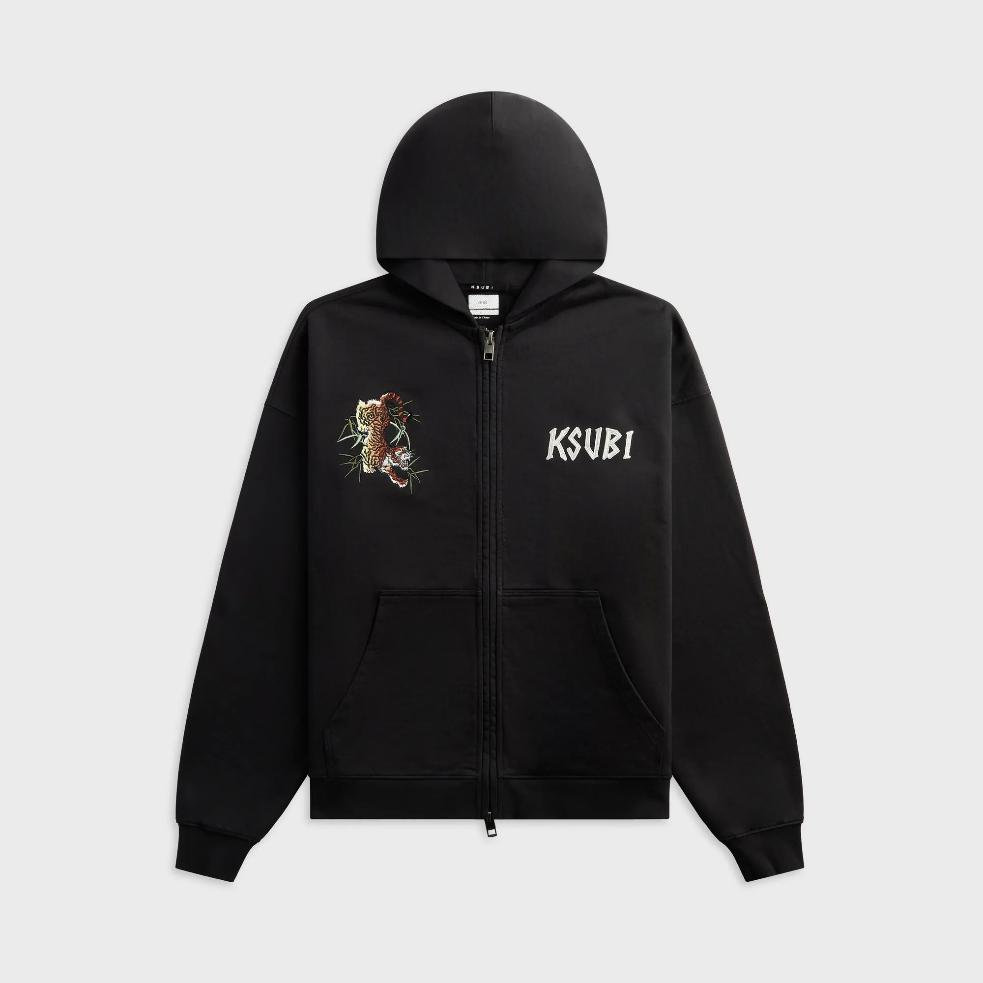 Ksubi Stay Up Ekcess Zip Hoodie - Faded Black sold by Kith