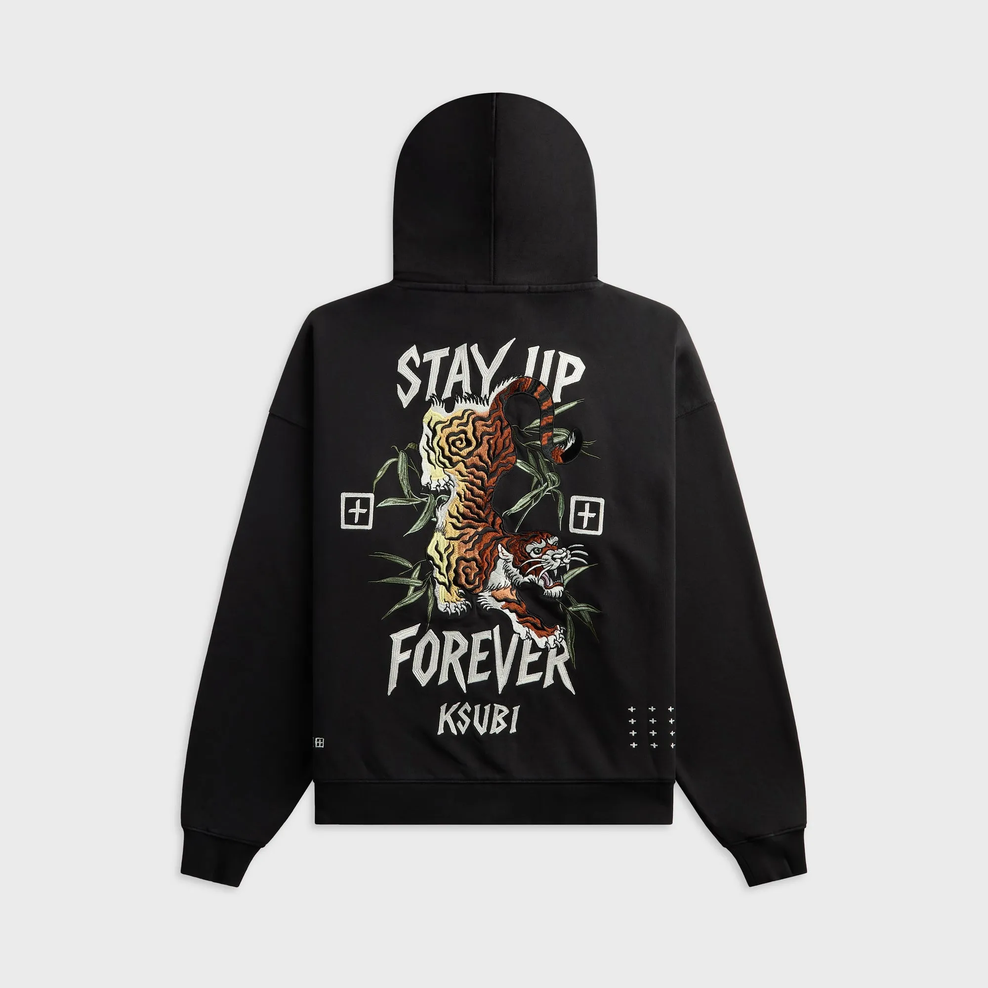 Ksubi Stay Up Ekcess Zip Hoodie - Faded Black sold by Kith product image thumbnail 2