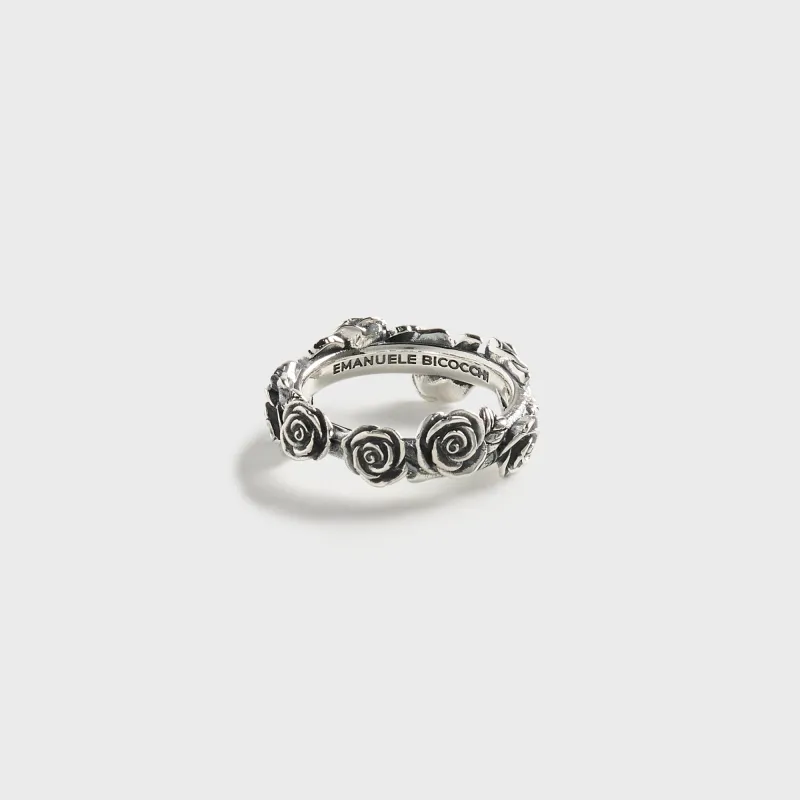 Emanuele Bicocchi Rose Band Ring - Silver made by Kith