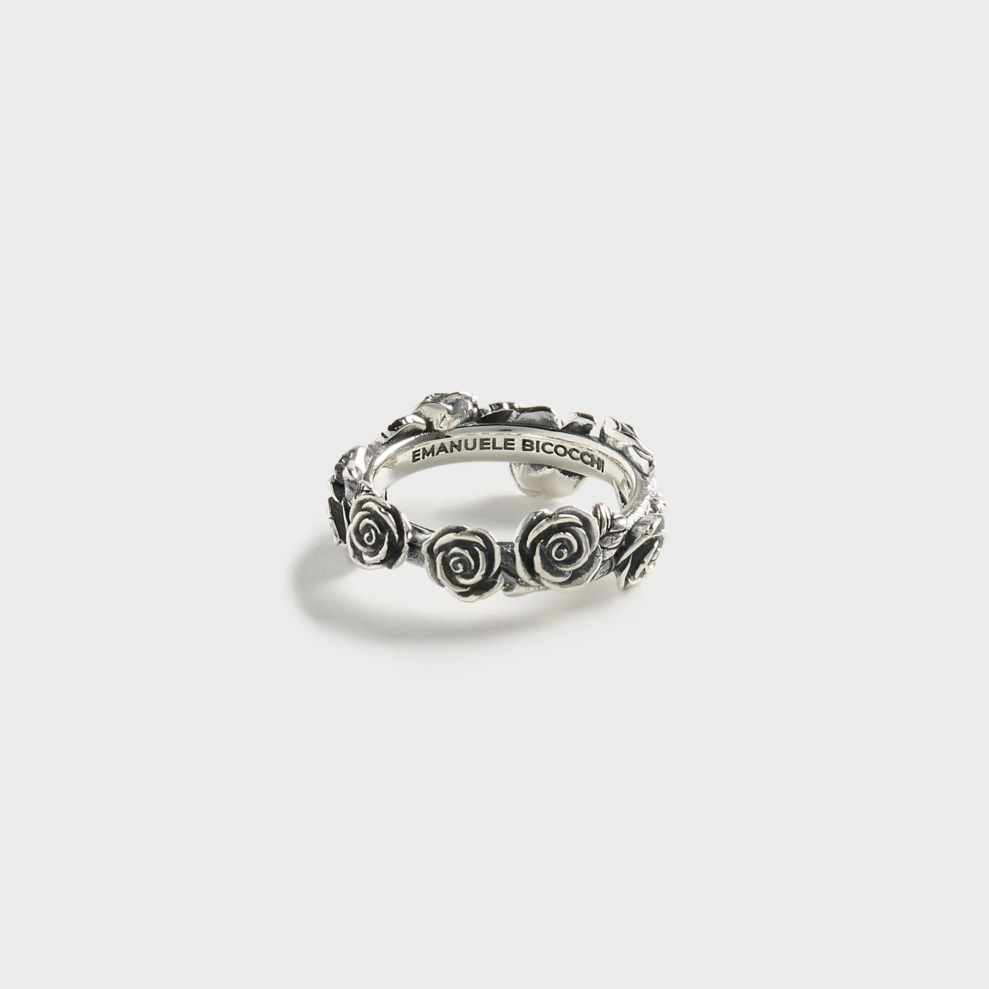 Emanuele Bicocchi Rose Band Ring - Silver sold by Kith