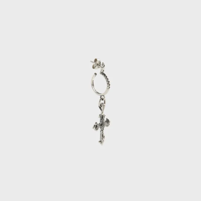 Emanuele Bicocchi Rose Cross Earring - Silver made by Kith