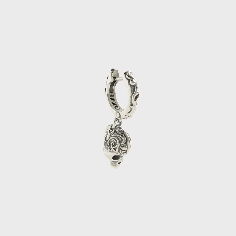 Emanuele Bicocchi Flourish Skull Earring - Silver made by Kith