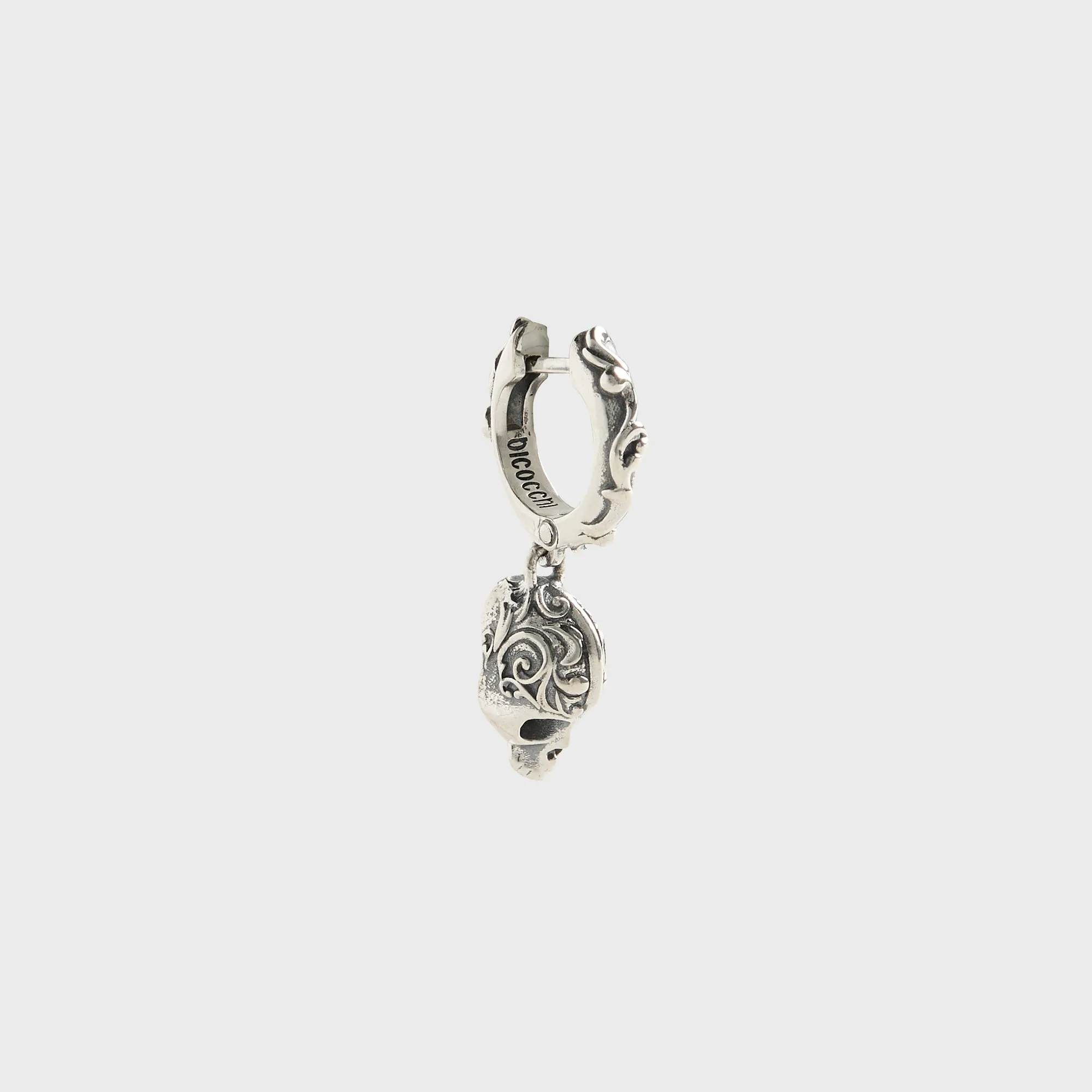 Emanuele Bicocchi Flourish Skull Earring - Silver sold by Kith