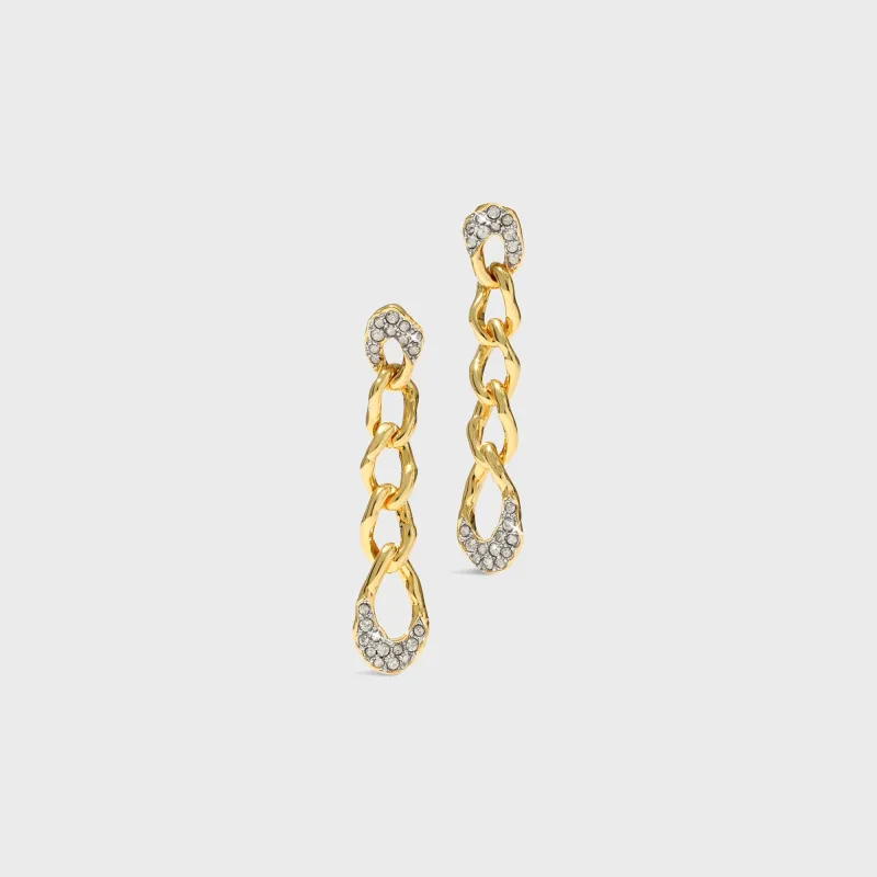 Alexis Bittar Solanales Crystal Chain Link Drop Earrings - Gold made by Alexis Bittar