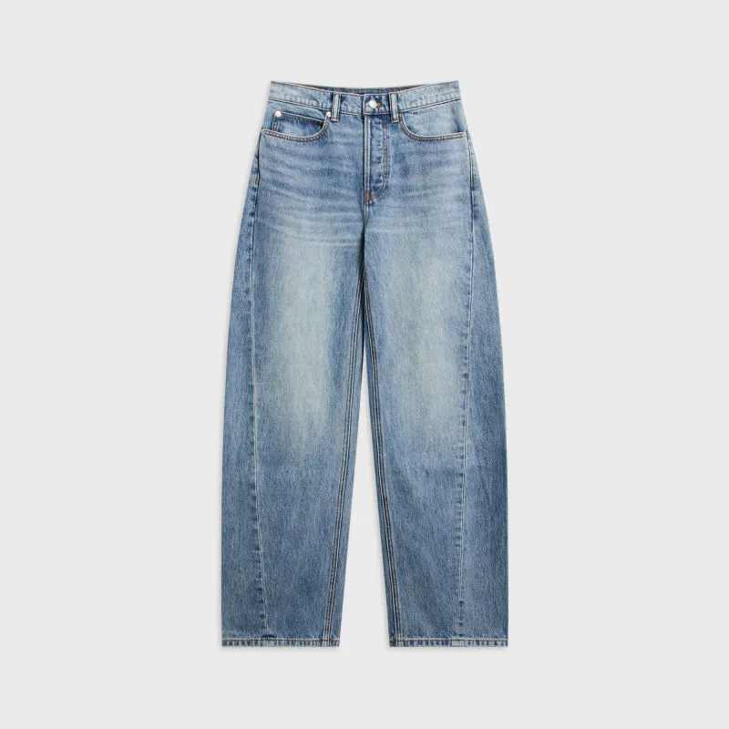 Alexander Wang Logo Shadow Pocket Float Mid-Rise Relaxed Jean - Authentic Light Indigo made by Alexander Wang