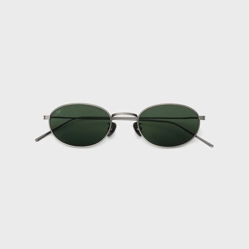 Akila Petal Sunglasses - Brushed Gunmetal / Bottle Green made by Akila