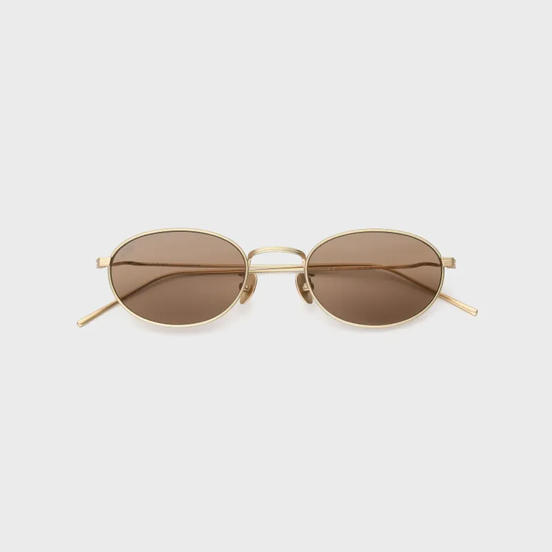 Akila Petal Sunglasses - Brushed Gold / Dark Khaki made by Akila
