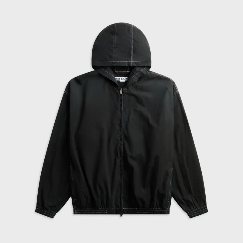 Acne Studios Hooded Logo Jacket - Black made by Acne Studios