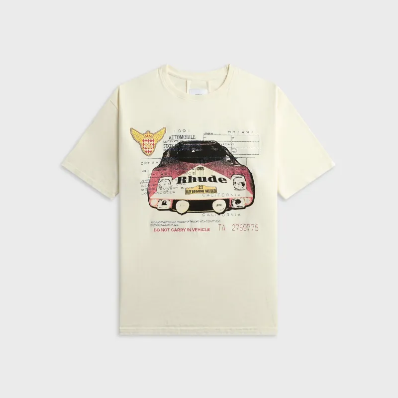 Rhude Slip Tee - Vintage White / Black / Red made by Rhude