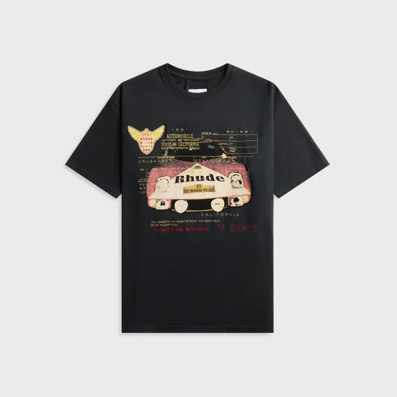 Rhude Slip Tee - Vintage Black / White / Red made by Rhude