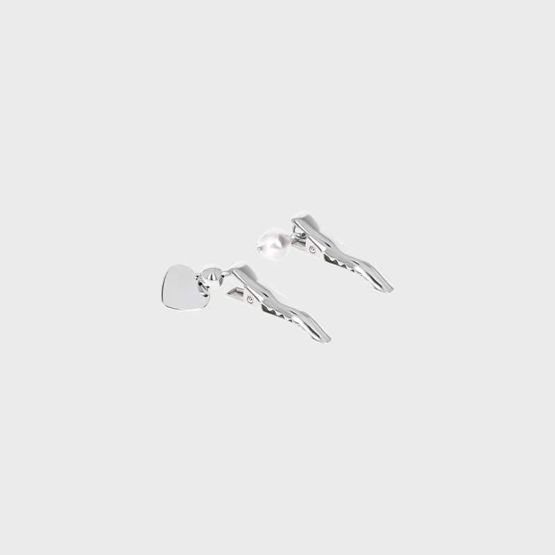 Justine Clenquet Kiki Hair Clip Set - Palladium made by Justine Clenquet