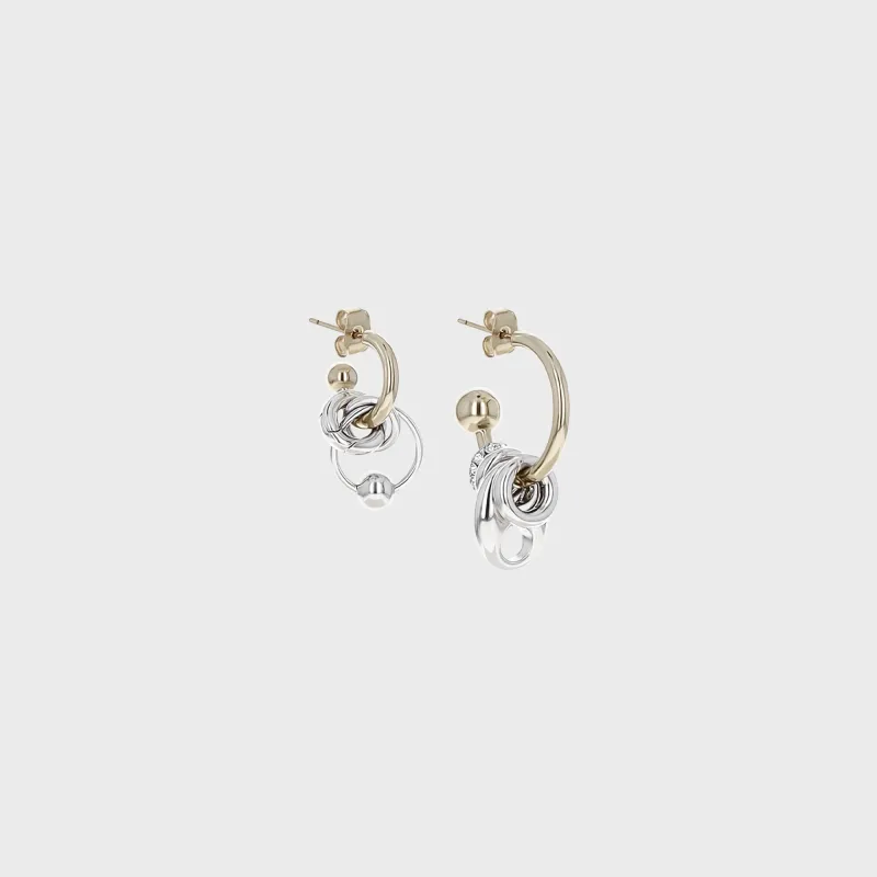Justine Clenquet Aimee Earrings - Gold / Palladium made by Justine Clenquet