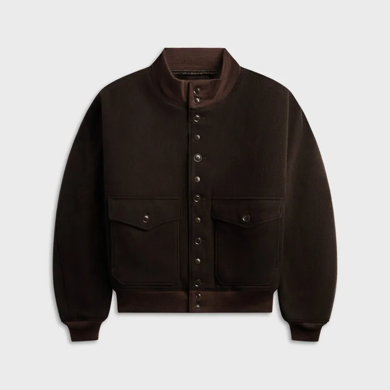 Engineered Garments Wool Poly Heavy Tweed A-1 Jacket - Dark Brown made by Engineered Garments