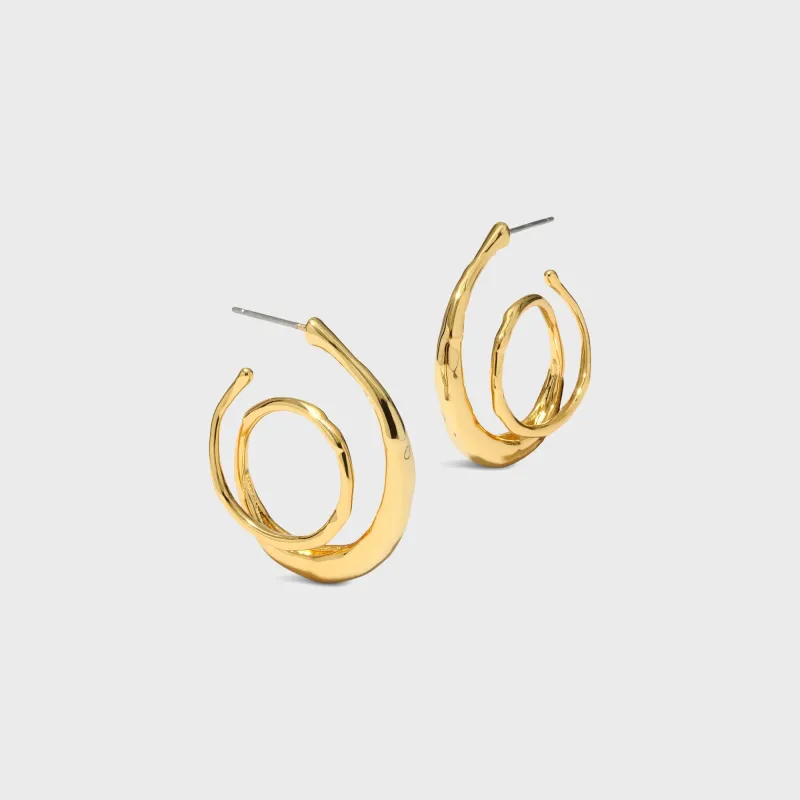 Alexis Bittar Molten Gold Spiral Hoop Earring - Gold made by Alexis Bittar