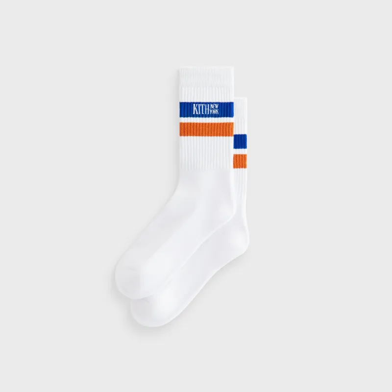 Kith Calf Stripe Socks - White made by Kith