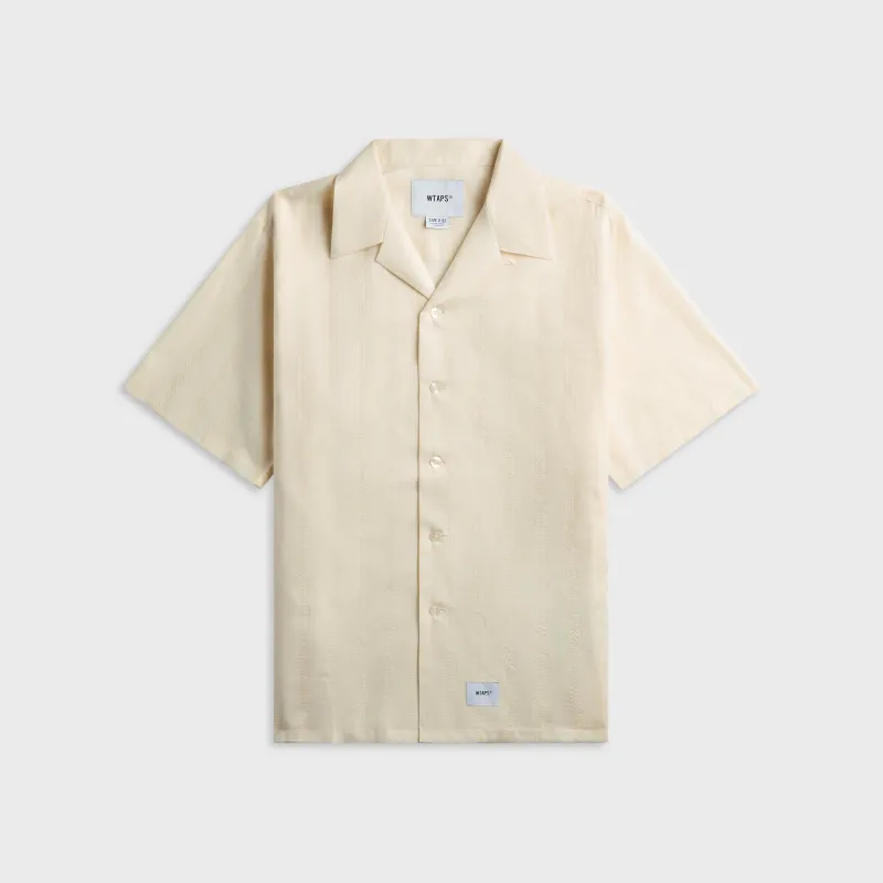 WTAPS Frio 02 Cotton Leno Cloth Textile Short Sleeve Shirt - White made by WTAPS