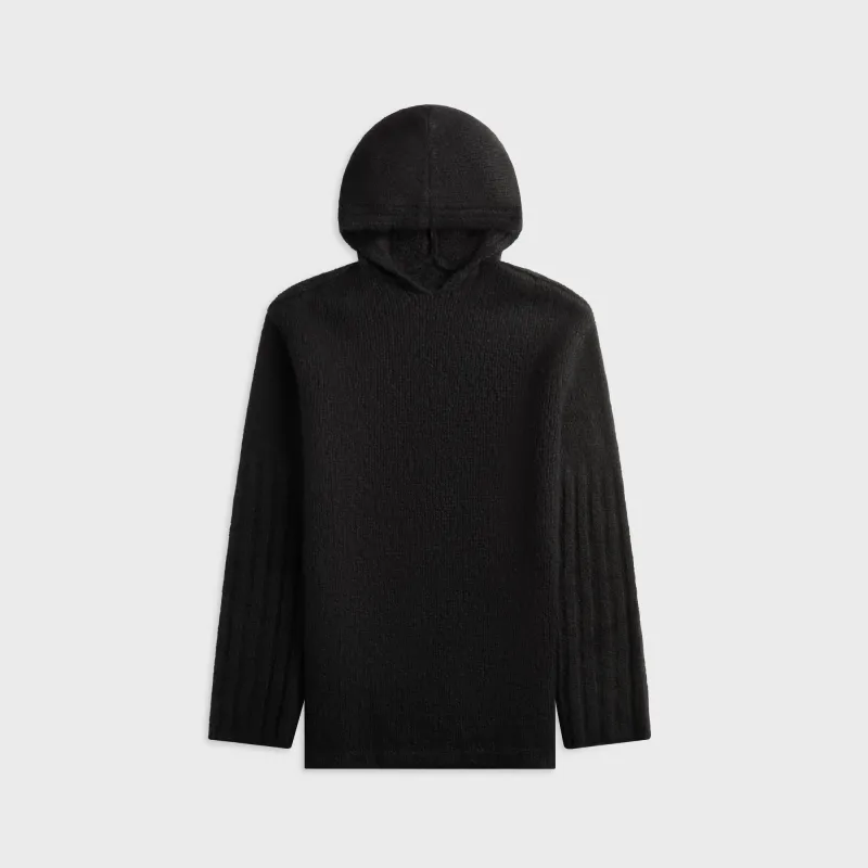 Rick Owens Hooded Cashmere and Silk Sweater - Black made by Rick Owens