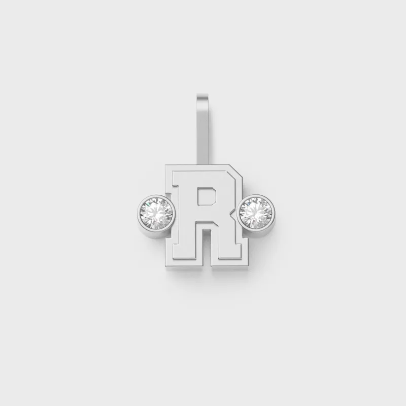 Greg Yuna Sÿlver Babÿ Umlaut Initial 'R' Pendant - Sterling Silver made by Kith