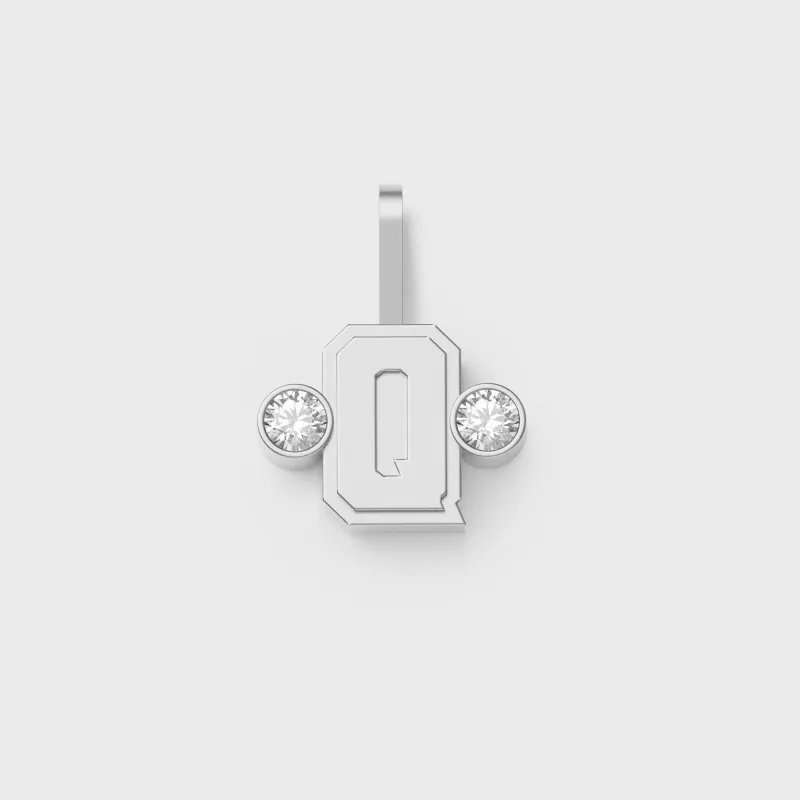 Greg Yuna Sÿlver Babÿ Umlaut Initial 'Q' Pendant - Sterling Silver made by Kith