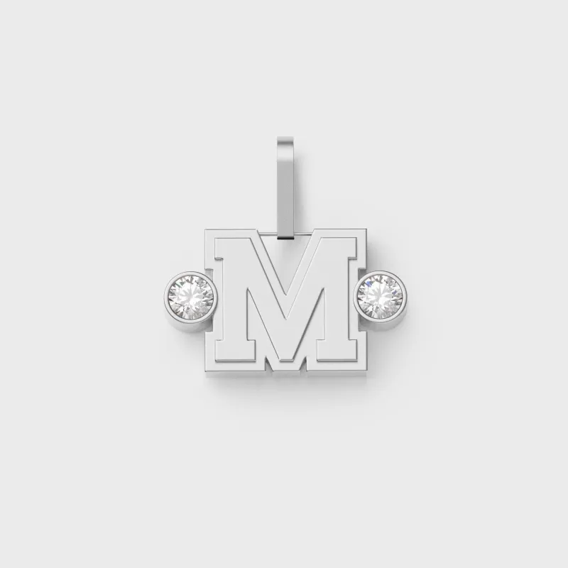 Greg Yuna Sÿlver Babÿ Umlaut Initial 'M' Pendant - Sterling Silver made by Kith
